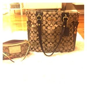 Coach monogram purse and Coach Wristlet