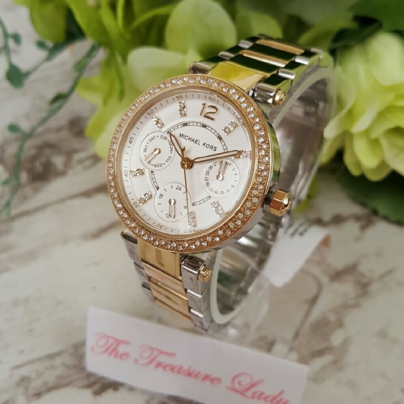 Michael Kors Accessories - Michael Kors MK Mini Parker glitz watch MK6055