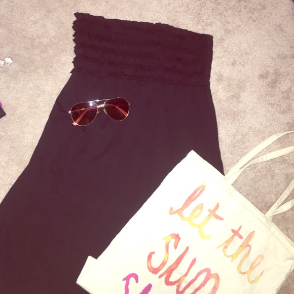 Black coverup with smocked back!