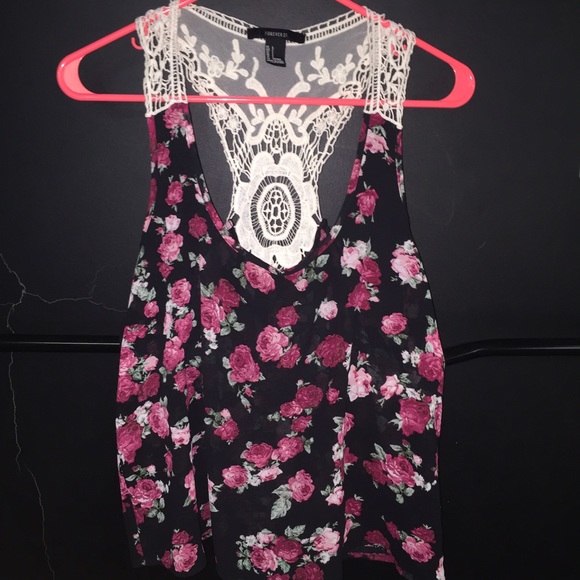 Forever 21 floral flowy tank