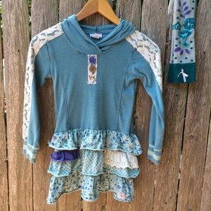 Naartjie, RARE,  hoodie dress & tights