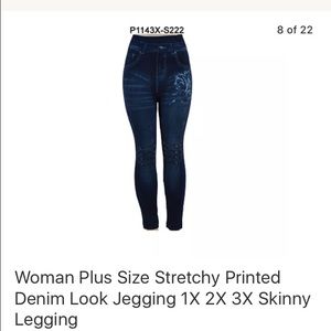 Lady plus size solid Jegging