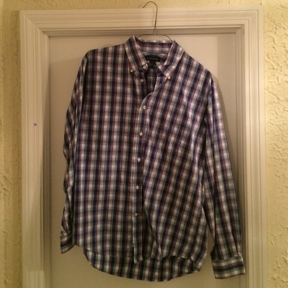 Lands End- Long sleeve button down. Lrg: 16-16 1/2