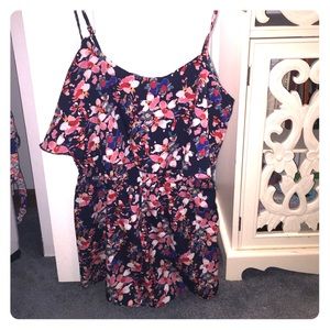 Charlotte Russe M floral romper