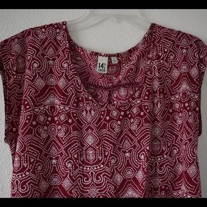 14th & Union Burgundy Blouse