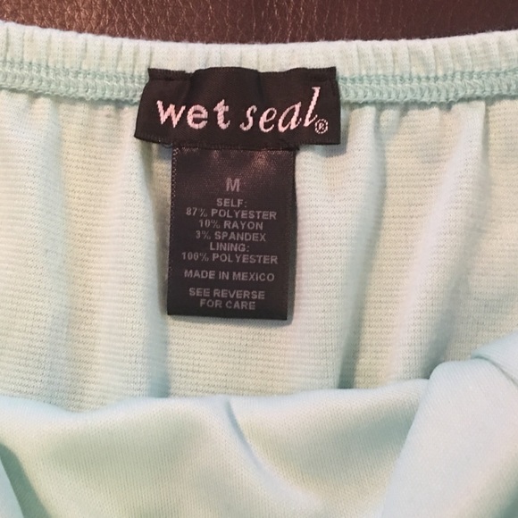 Adorable sweetheart peplum tube top in mint green - Picture 3 of 3