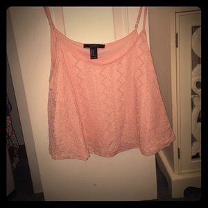 Pink crop top tank