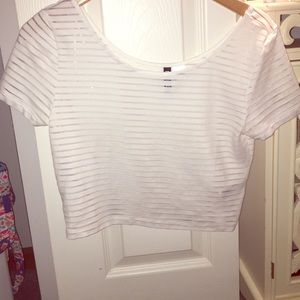 White crop top