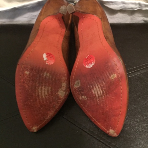 Zara  Cognac leather pumps - Picture 3 of 4