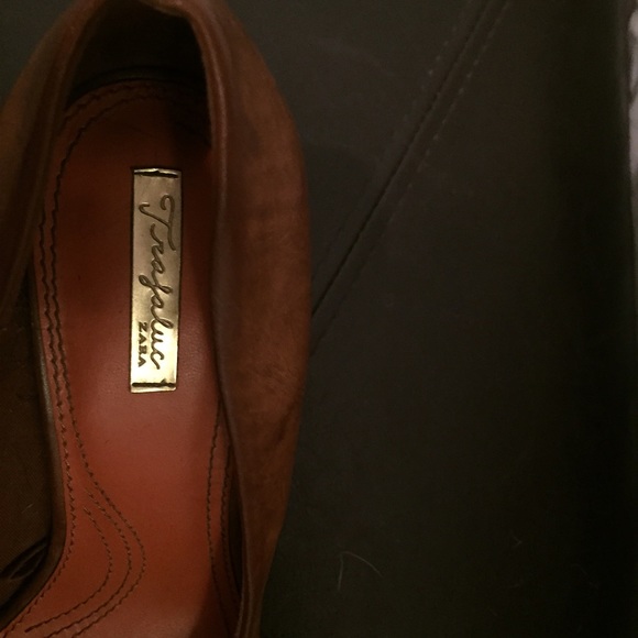 Zara  Cognac leather pumps - Picture 4 of 4