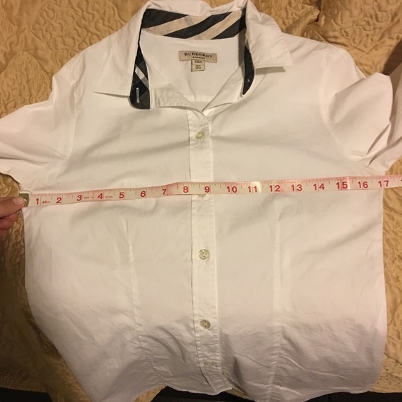Burberry White Button Up Size 4 - Picture 4 of 4