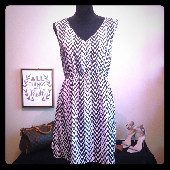 ✨Awesome Black and White Skater Dress✨