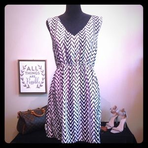 ✨Awesome Black and White Skater Dress✨