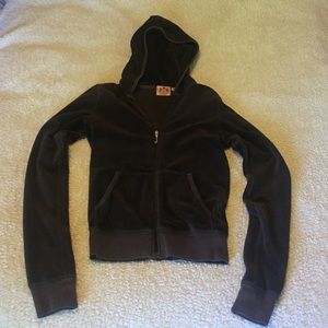 Brown Juicy Couture Track Jacket Zip Up Hoodie
