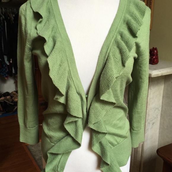 Ruffle front cardigan