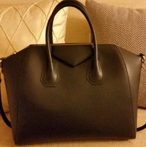 Black Genuine Leather Handbag