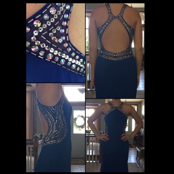 ROYAL BLUE PROM DRESS
