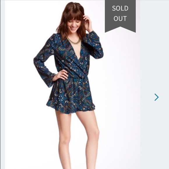 Romper Honey Punch Nordstrom Small Teal