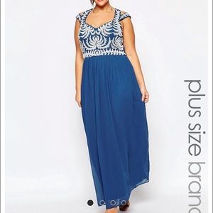 ASOS Curve Cage Back Maxi/Formal/Prom Dress