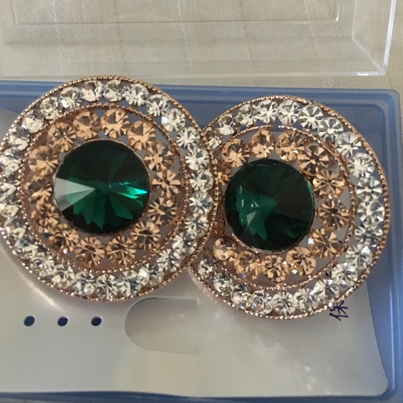 Crystal Party Silver Drop Clip earrings - Picture 1 of 3