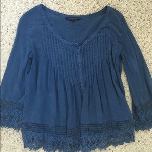 Blue crochet blouse!