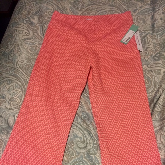 Margaret M Emer Printed Straight Leg Pant - coral