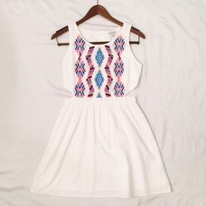 Aztec Print Cutout Dress