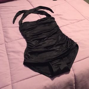 Vintage Style Swim Suite in black