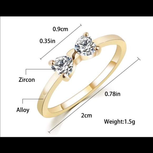 ✨SALE✨ CZ Diamond Bow Ring - Picture 2 of 2