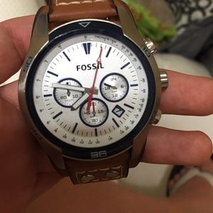 Men's Fossil Leather Watch