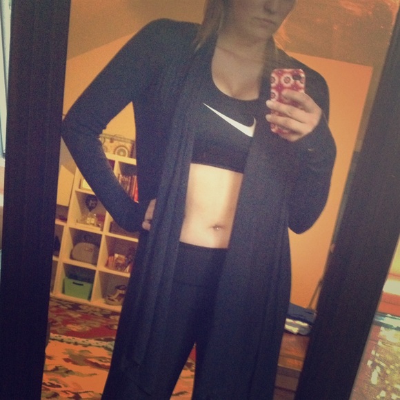 LuLuLemon charcoal grey waterfall cardigan