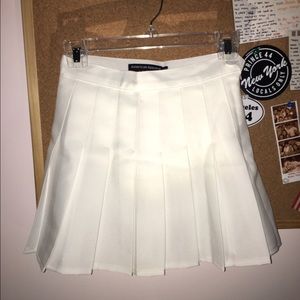 American Apparel White Tennis Skirt
