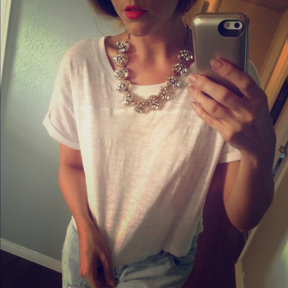 crystal and acrylic necklace