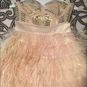 Bebe feather dress