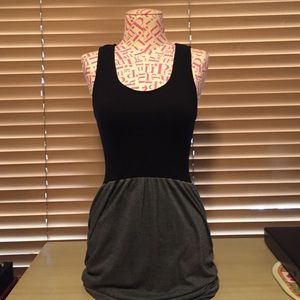 Bebe stretch dress size M/L in black and grey.