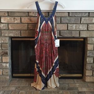 New Anthropologie Scarf Print Dress