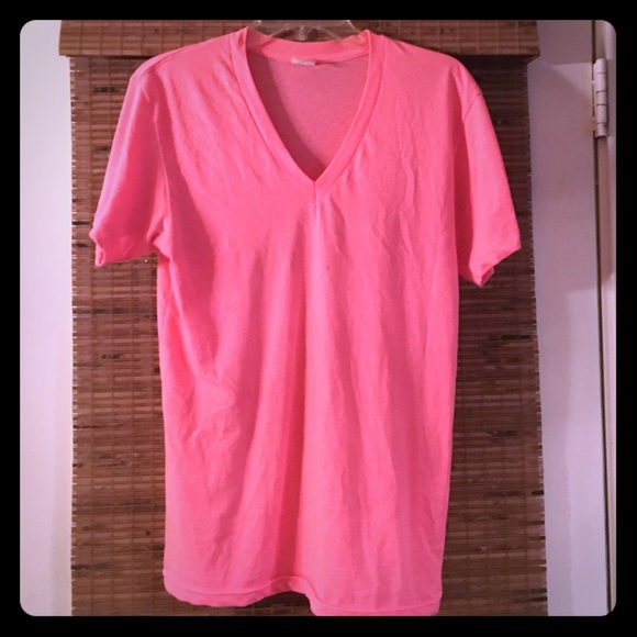 American Apparel pink V-Neck