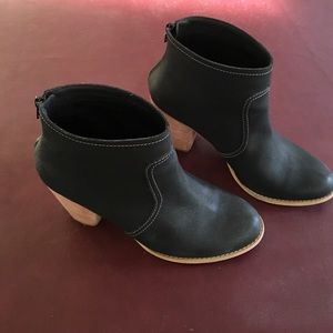 Black half booties