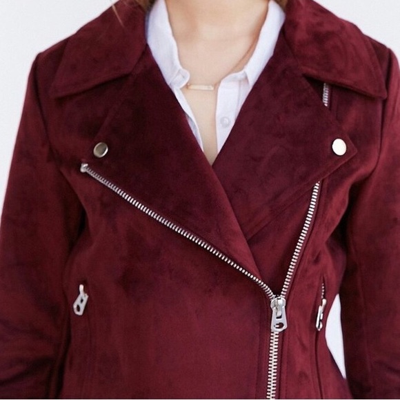 Vegan Suede Moto Jacket