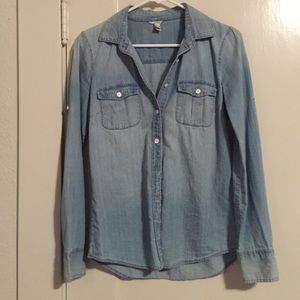 J Crew Chambray Shirt size 2