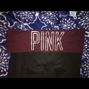 VS PINK MAROON LEGGINGS