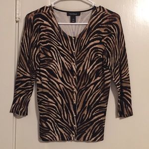 White House/Black Market button up sweater XS