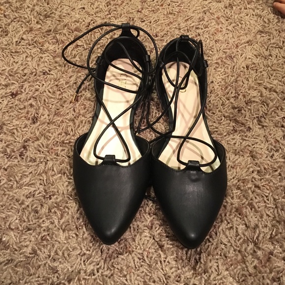 Lace up flats