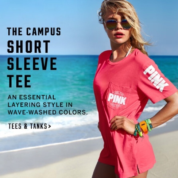 Pink Campus pocket tee