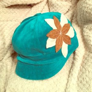 Flip side hat in cerulean