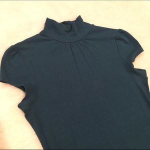 Cap Sleeved Mock Neck