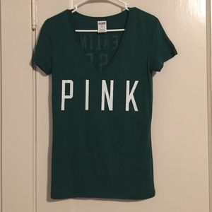Victoria's Secret Pink Oakland Athletics v-neck XS