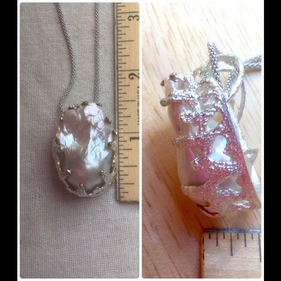 SOLD.   Sterling Silver  necklace set with Pearl. - Picture 3 of 4