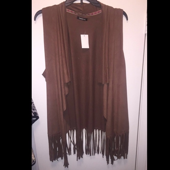 Brown Fring Vest