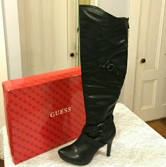 GUESS over the knee heel boots